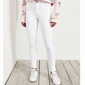 13 Long White High Rise Jean Legging Hollister